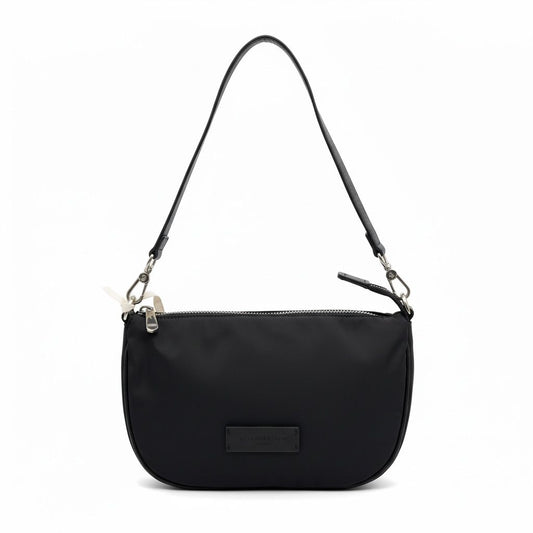 Borsa a Tracolla Piccola 'Vela' in Nylon Nero - Pelletteria Veneta
