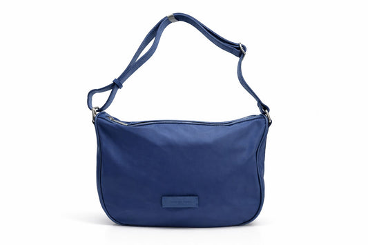Borsa a Tracolla Grande 'Vela' in Nylon Blu - Pelletteria Veneta