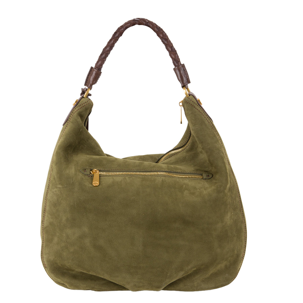 Borsa a spalla in nabuk da donna con manico intrecciati NB26502 Pelletteria Veneta