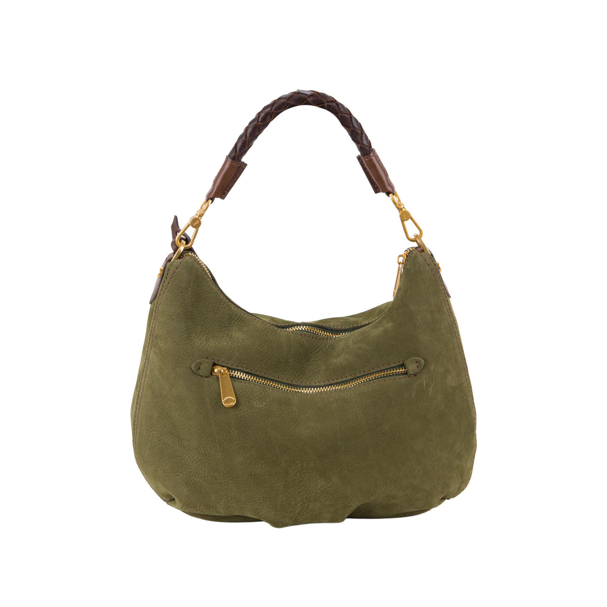 Borsa a spalla in nabuk da donna con manico intrecciati NB26503 Pelletteria Veneta