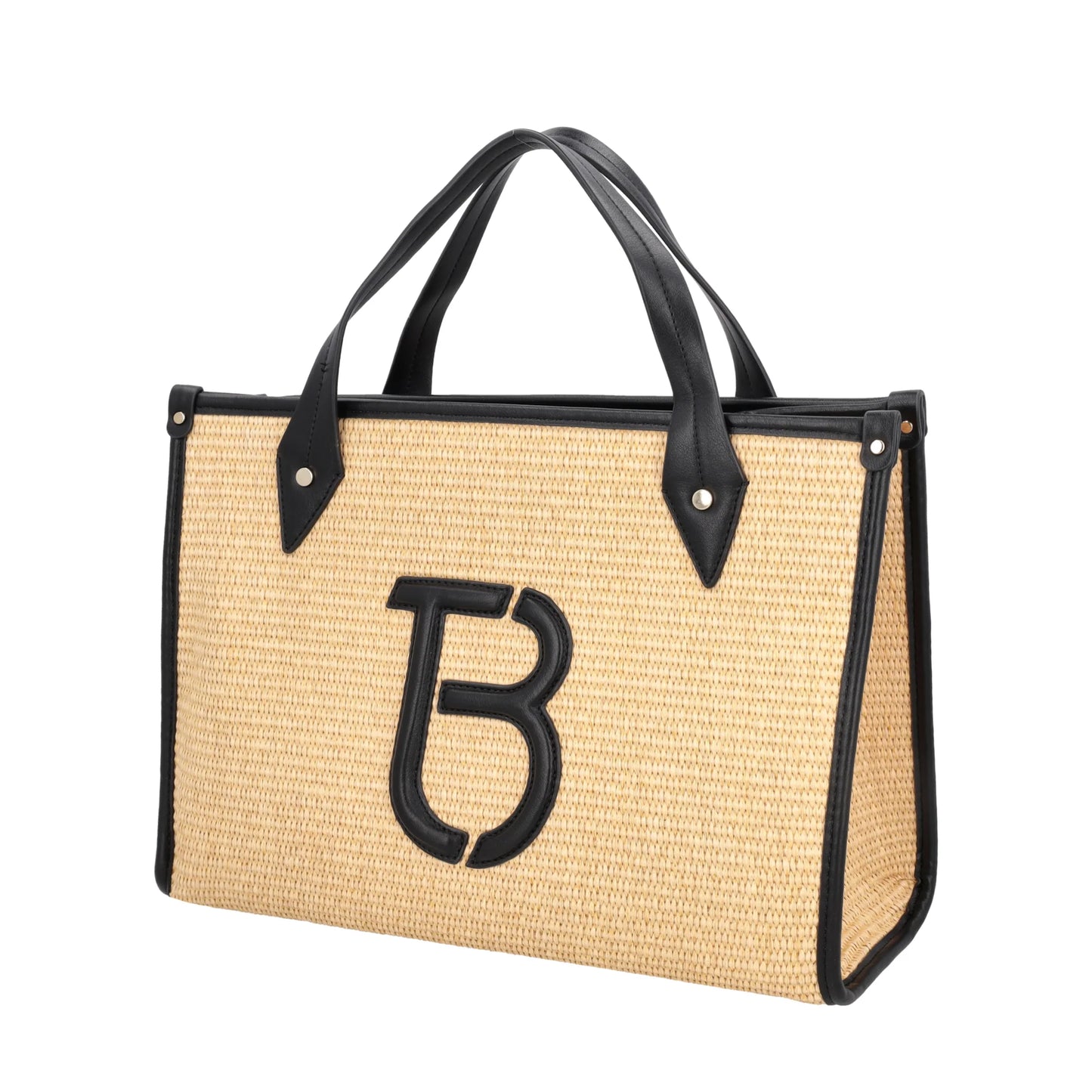 ToscaBlu  Borsa a mano Madagascar con maxi logo colore nero
