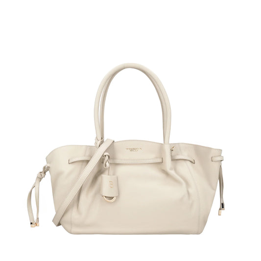 ToscaBlu  Borsa a mano Sidney in pelle colore avorio