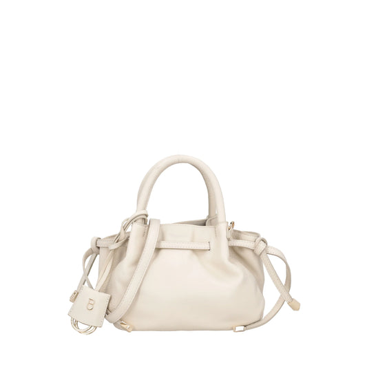 ToscaBlu  Borsa a mano mini Sidney in pelle colore avorio