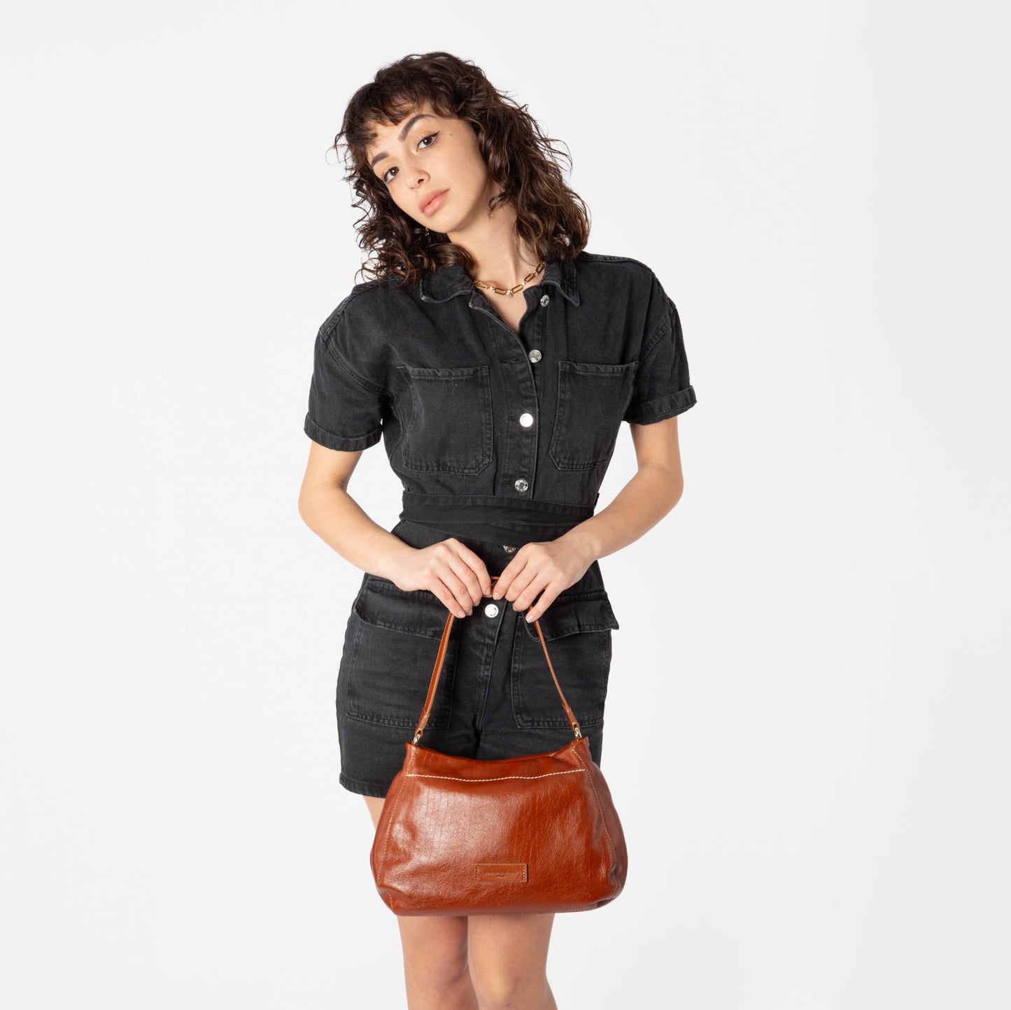 Borsa a Spalla & Tracolla 'Bronzin' in Pelle Cuoio - Pelletteria Veneta