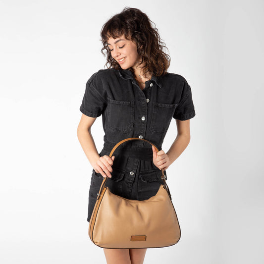 Borsa a Spalla  'Doge' in Pelle Cammello - Pelletteria Veneta