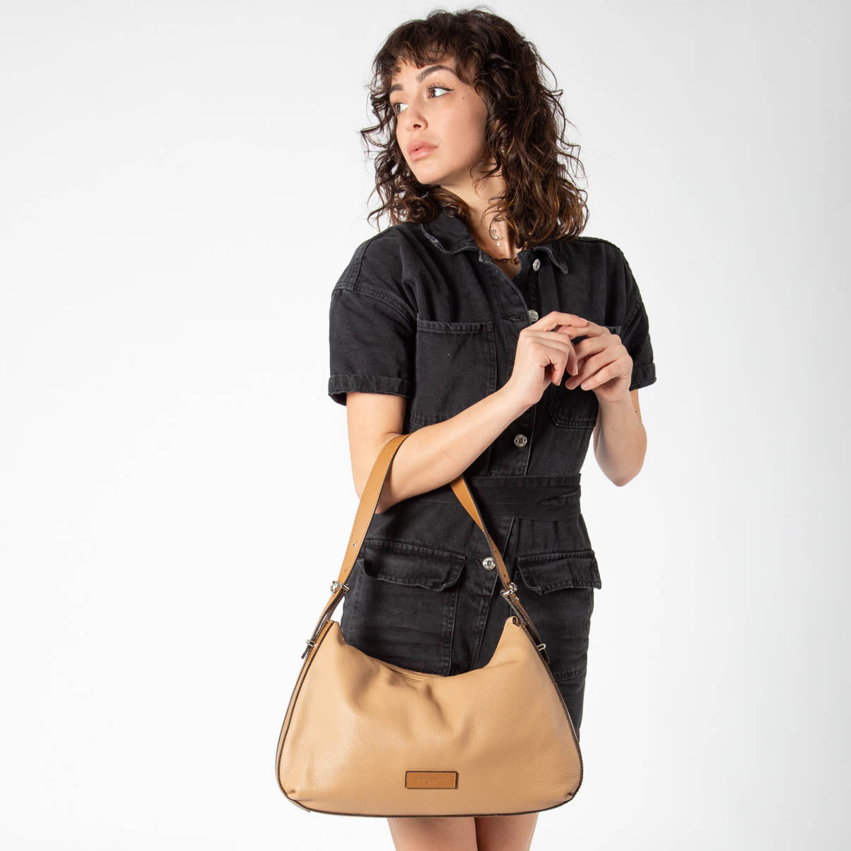 Borsa a Spalla  'Doge' in Pelle Cammello - Pelletteria Veneta