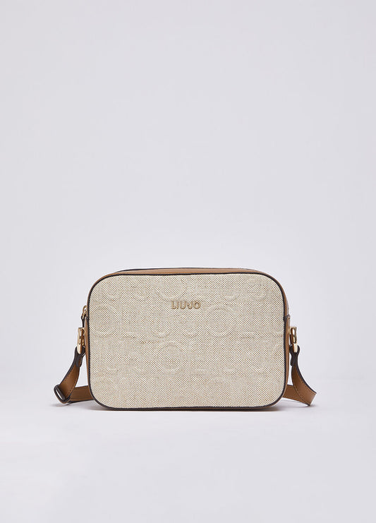 Borsa a tracolla media in juta Manh Liu Jo