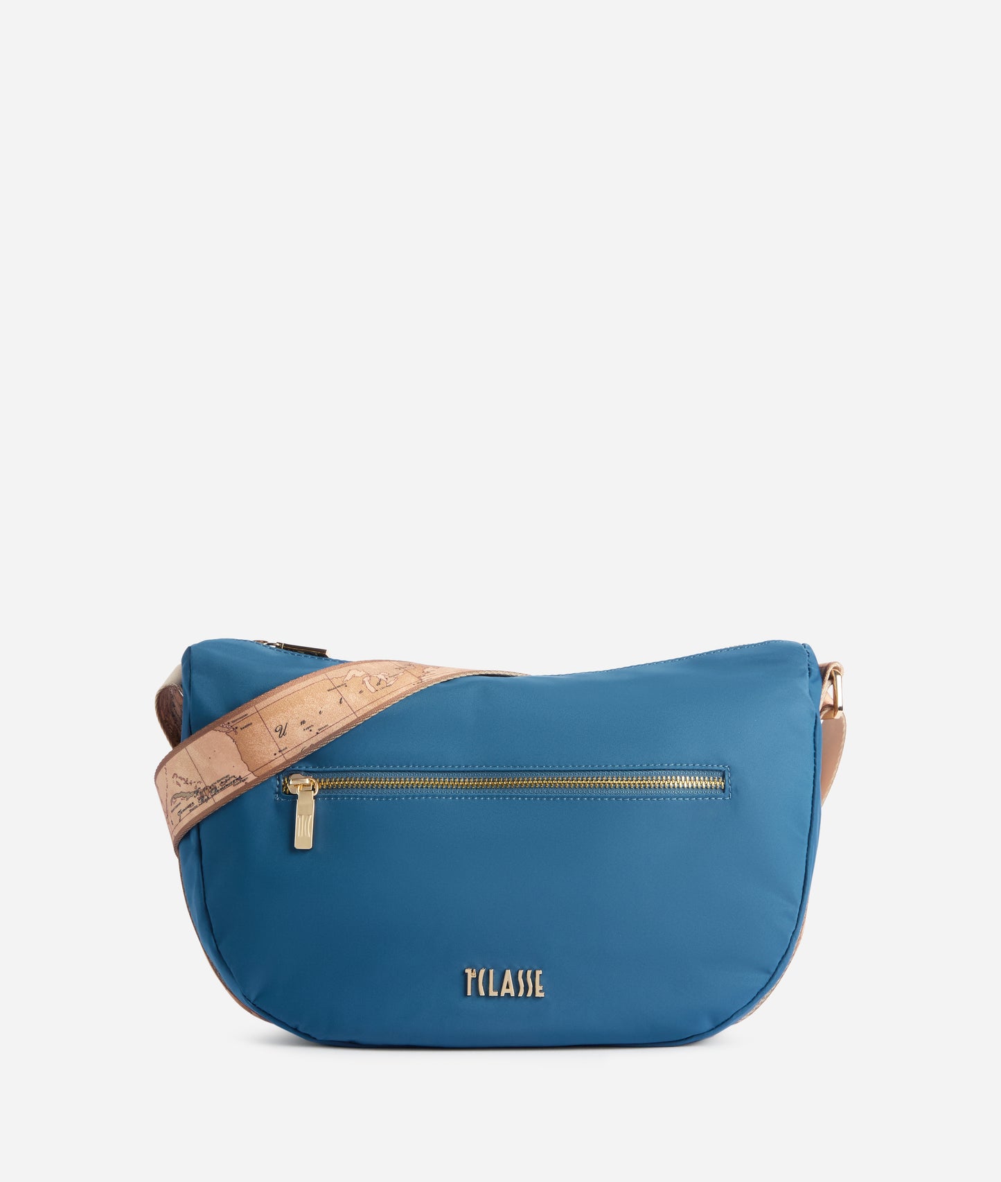 Breeze Nylon tracolla a mezzaluna grande Blu Pacifico Alviero Martini