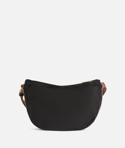 Breeze Nylon tracolla a mezzaluna piccola Nera Alviero Martini