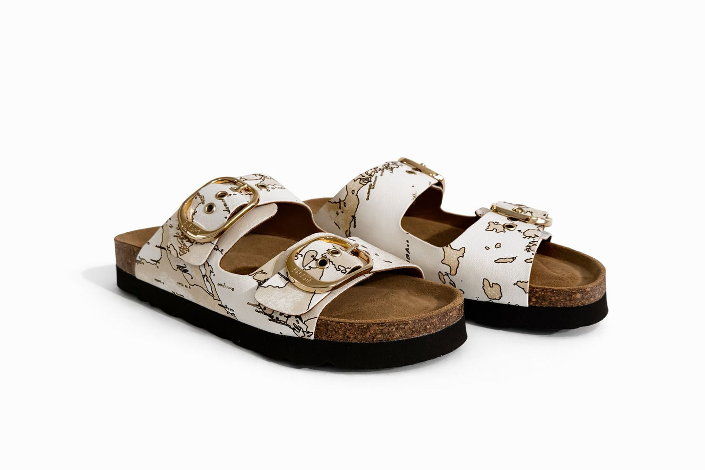 Ciabatta donna Alviero Martini Geo White con doppia fibbia