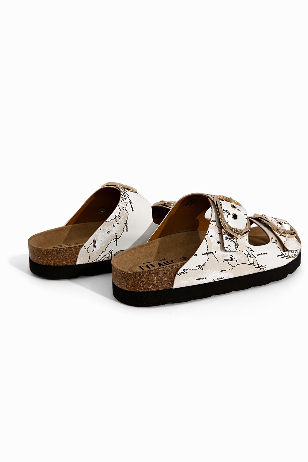Ciabatta donna Alviero Martini Geo White con doppia fibbia