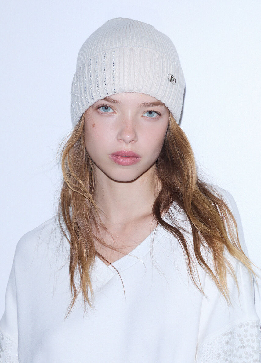 Cappello in maglia con applicazioni Liu Jo