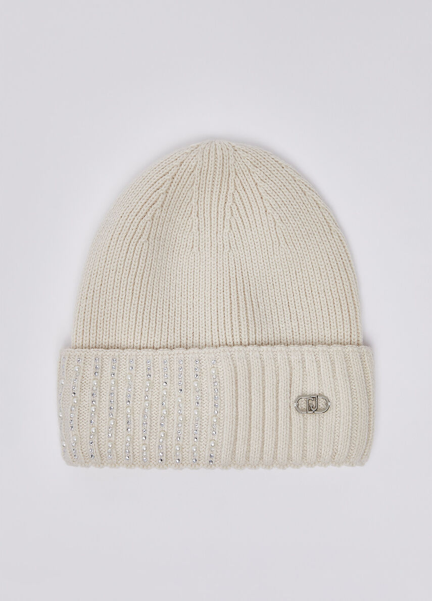 Cappello in maglia con applicazioni Liu Jo
