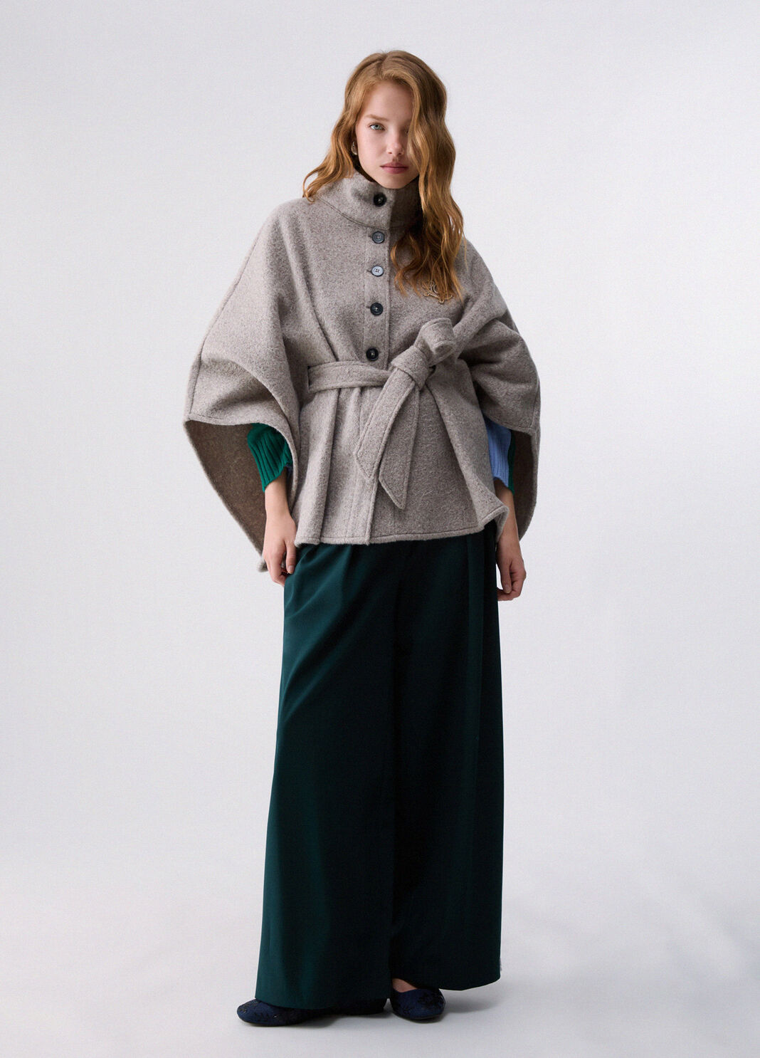 Poncho con cintura Liu Jo