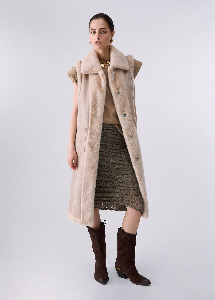 Gilet in montone sintetico Liu Jo