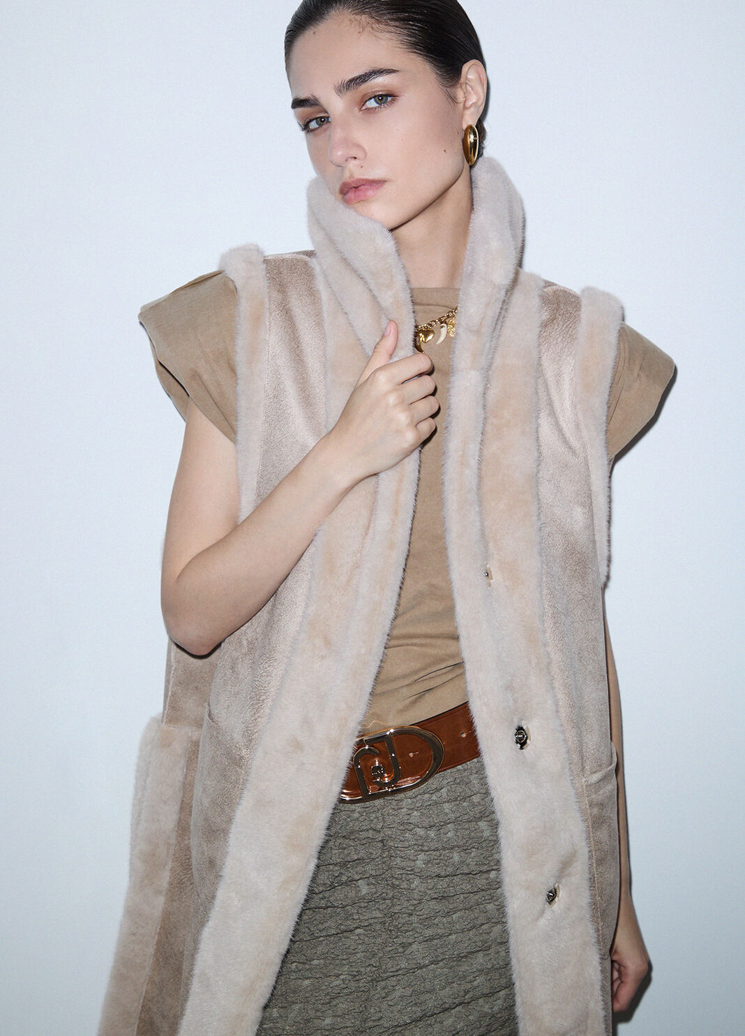 Gilet in montone sintetico Liu Jo