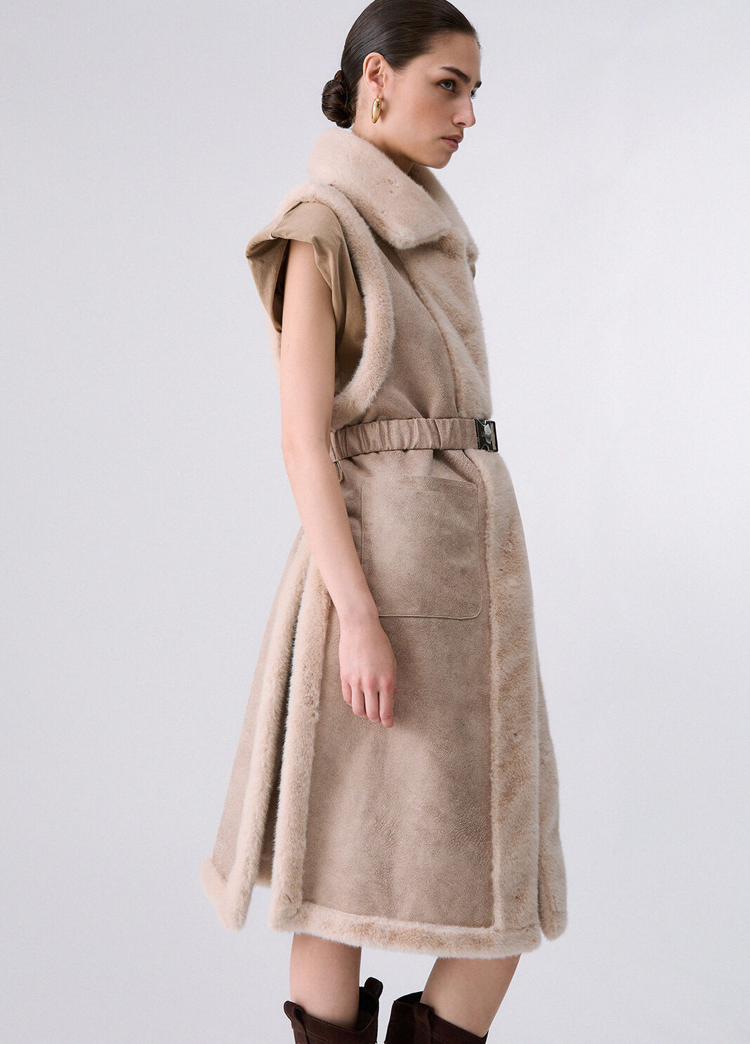 Gilet in montone sintetico Liu Jo
