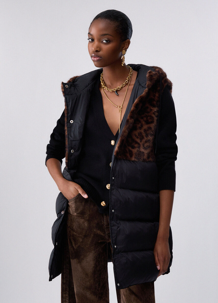 Gilet animalier con cappuccio Liu Jo