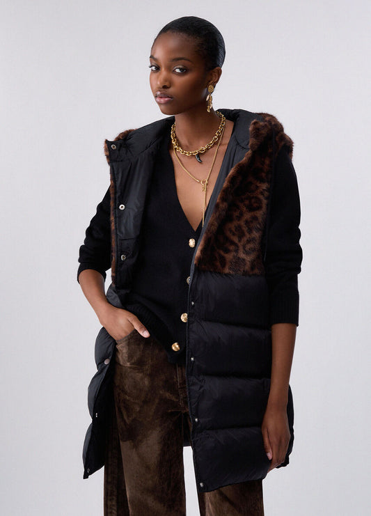 Gilet animalier con cappuccio Liu Jo