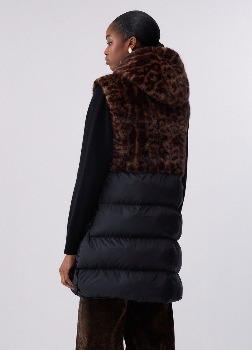 Gilet animalier con cappuccio Liu Jo