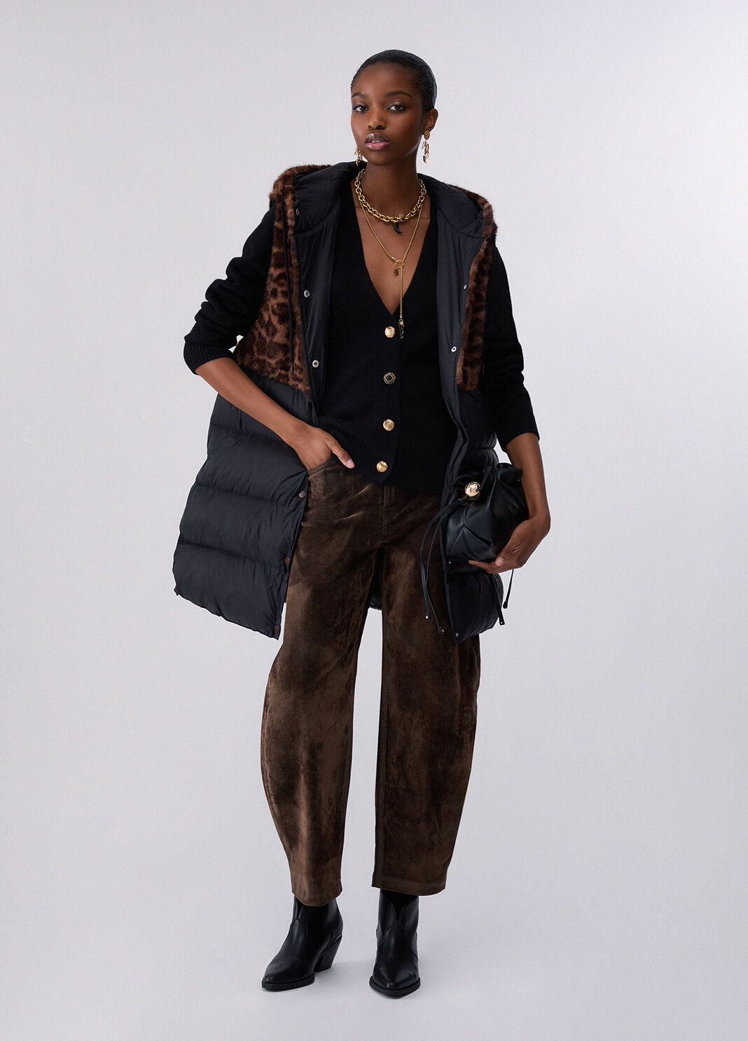 Gilet animalier con cappuccio Liu Jo