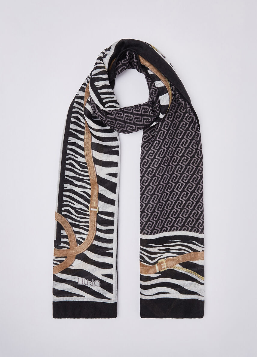 Stola animalier con cinturini Liu Jo