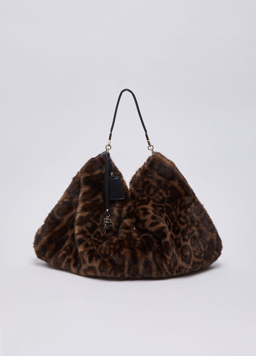 Borsa grande in pelliccia sintetica Liu Jo