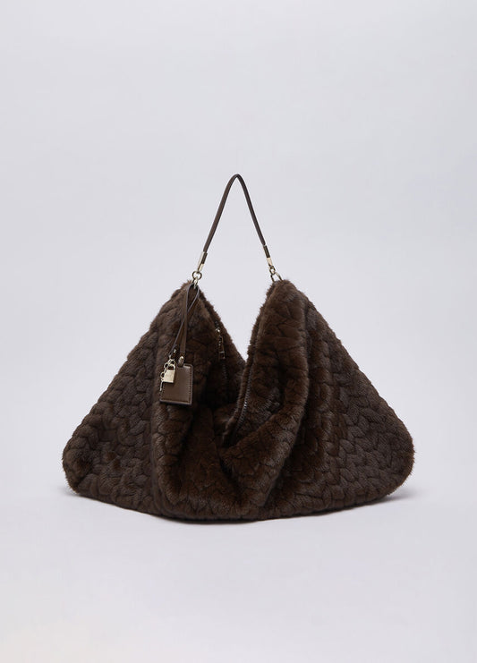 Borsa grande in pelliccia sintetica Liu Jo