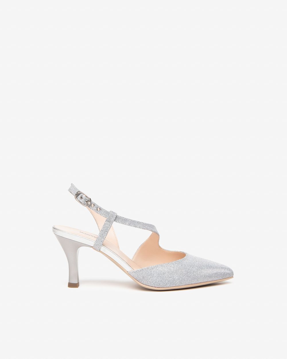 E307010DE_705 Sling-Back Donna in Materiale Tecnico NeroGiardini