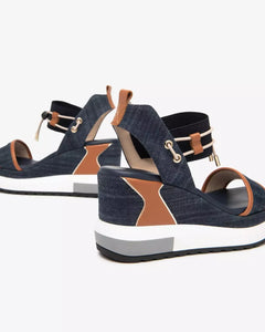 Art. E513600D/214 Sandali Donna in Tessuto e Pelle