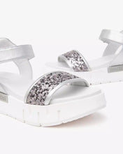 Carica l&#39;immagine nel visualizzatore di Gallery, Art. E513694/700 Sandali Donna in Pelle e Materiale Tecnico
