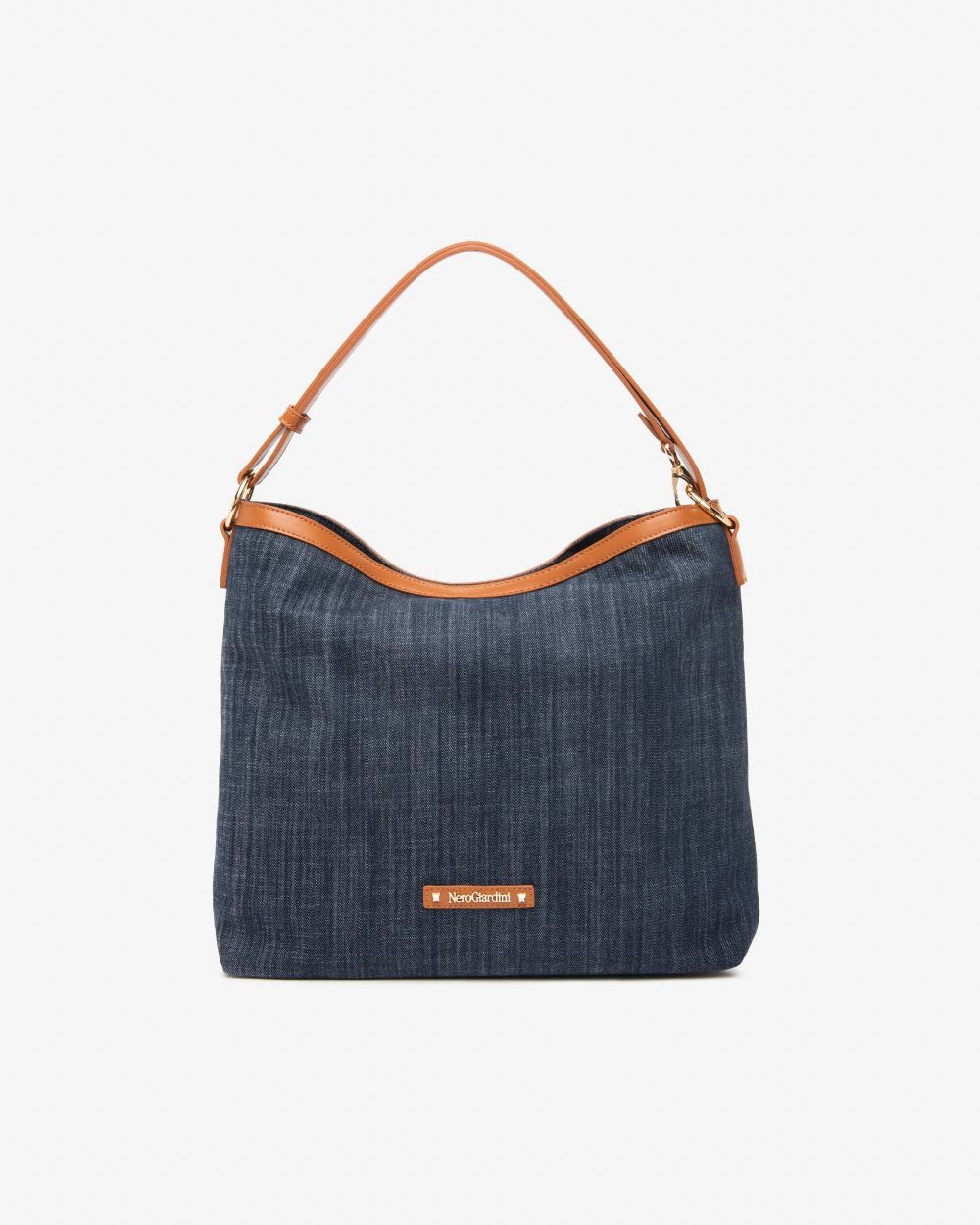 E543906D_214 Borsa Hobo da Donna in Tessuto e Materiale Tecnico NeroGiardini