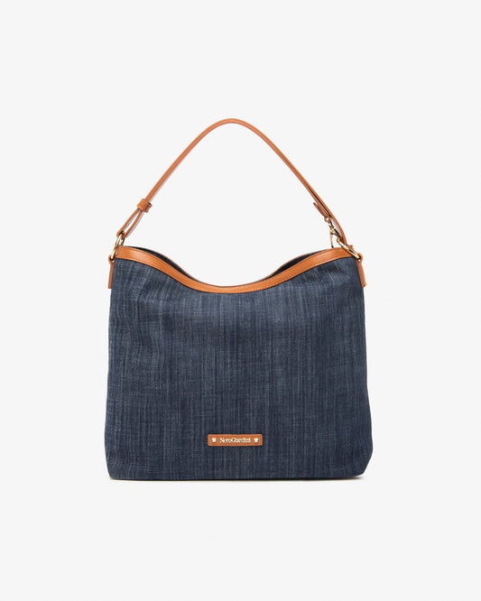 E543906D_214 Borsa Hobo da Donna in Tessuto e Materiale Tecnico NeroGiardini