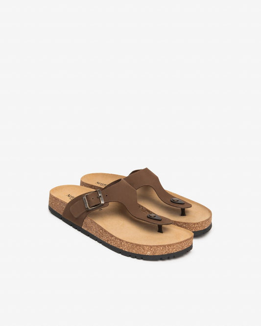 E601201U_301 Infradito Uomo in Pelle NeroGiardini