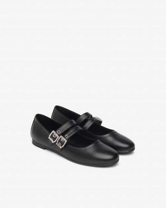 E615003D_100 Ballerine Donna in Pelle NeroGiardini