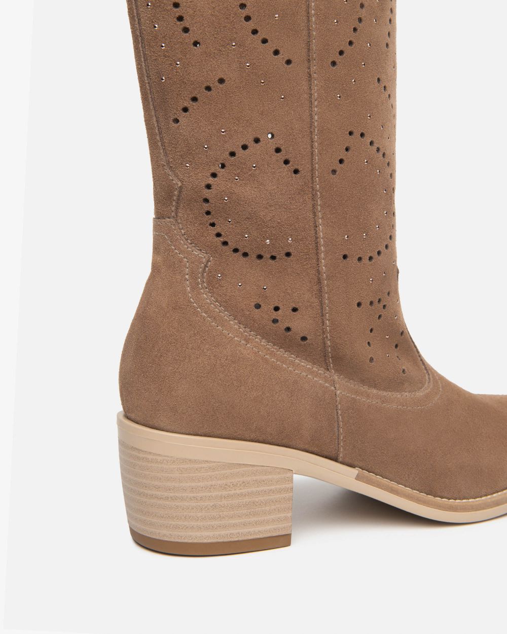 E615122D_442 Stivali Donna in Suede NeroGiardini