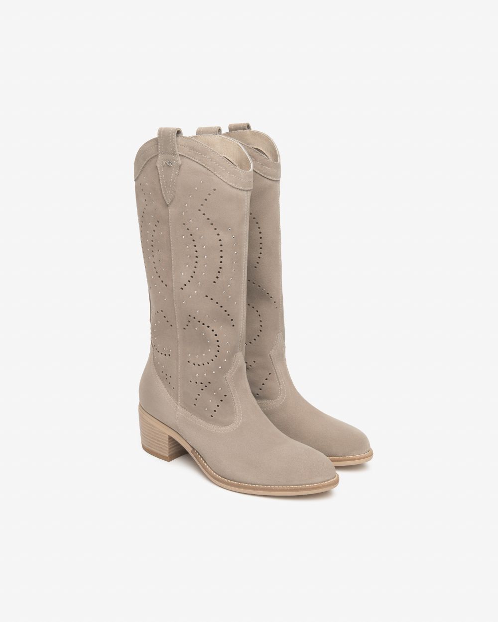 E615122D_451 Stivali Donna in Suede NeroGiardini