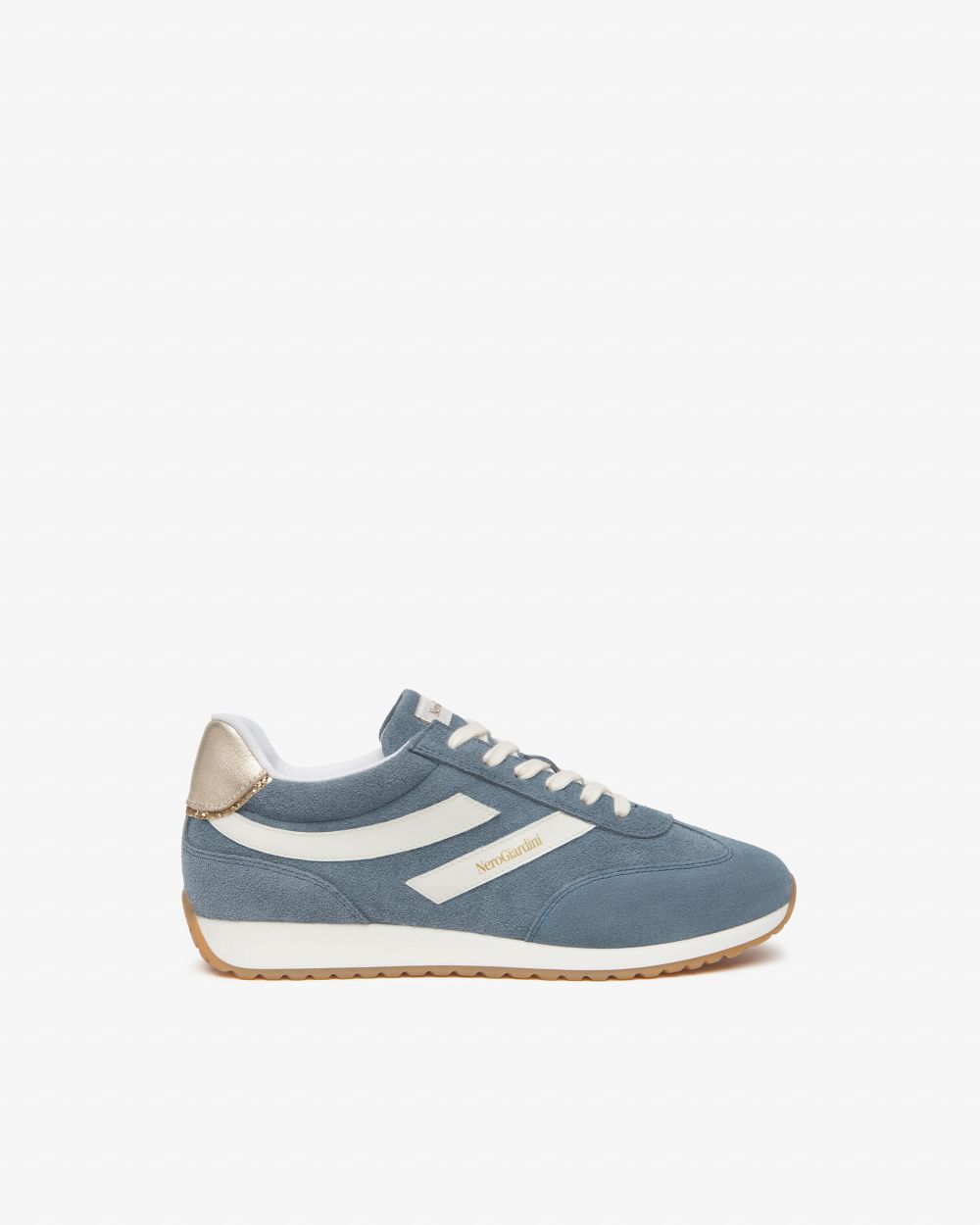 E615160D_203 Sneakers Donna in Suede, Pelle e Materiale Tecnico NeroGiardini