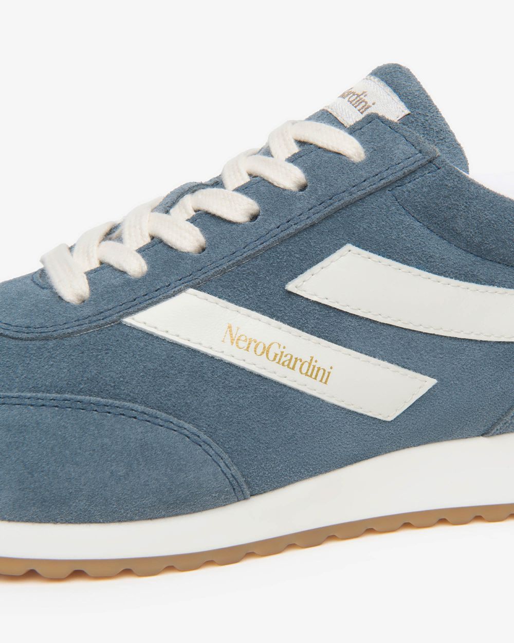 E615160D_203 Sneakers Donna in Suede, Pelle e Materiale Tecnico NeroGiardini