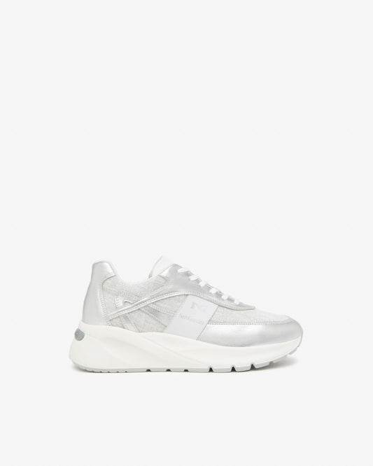 E615183D_700 Sneakers Donna in Pelle e Tessuto NeroGiardini