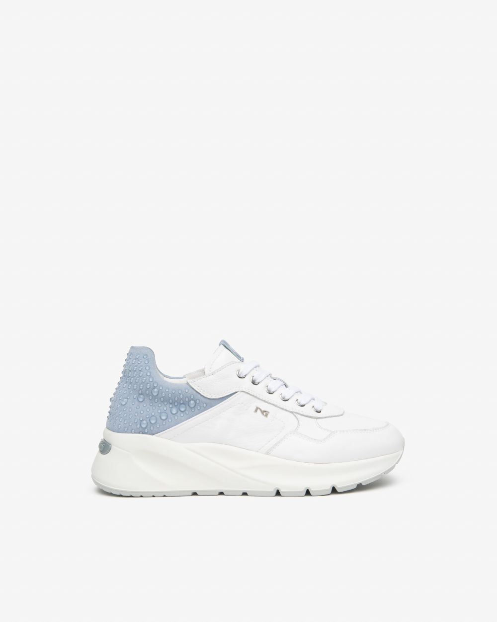 E615185D_707 Sneakers Donna in Pelle e Suede NeroGiardini