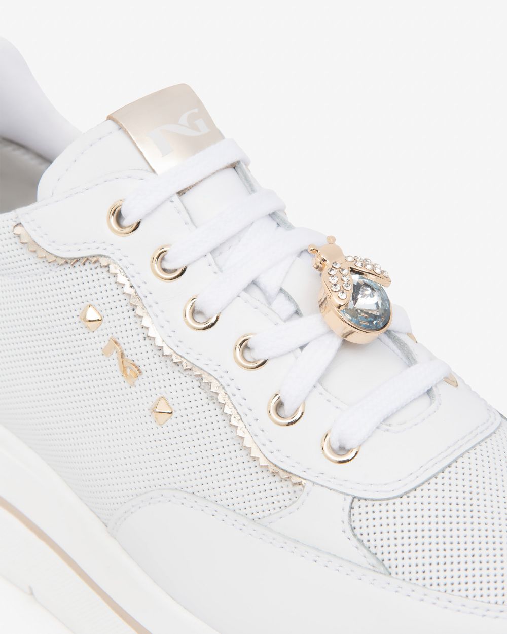E615202D_707 Sneakers Donna in Pelle e Materiale Tecnico NeroGiardini