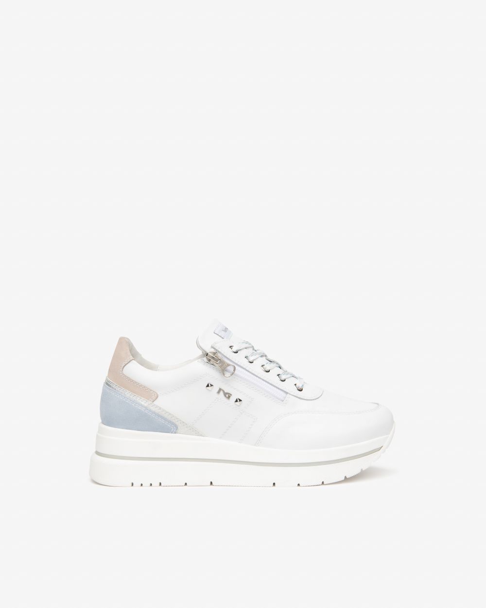 E615203D_707 Sneakers Donna in Pelle e Suede NeroGiardini