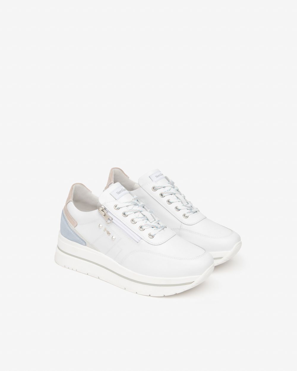 E615203D_707 Sneakers Donna in Pelle e Suede NeroGiardini