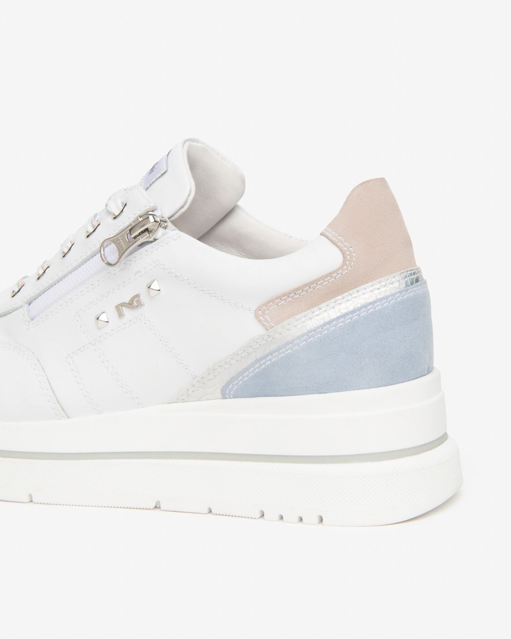 E615203D_707 Sneakers Donna in Pelle e Suede NeroGiardini