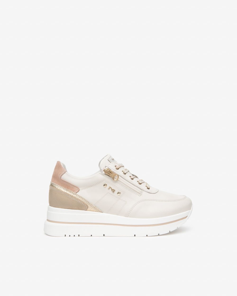 E615203D_713 Sneakers Donna in Pelle e Suede NeroGiardini