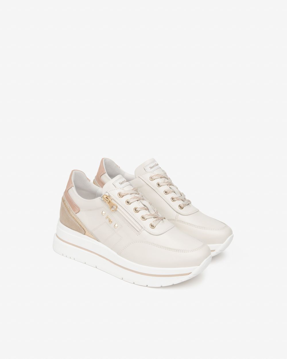E615203D_713 Sneakers Donna in Pelle e Suede NeroGiardini