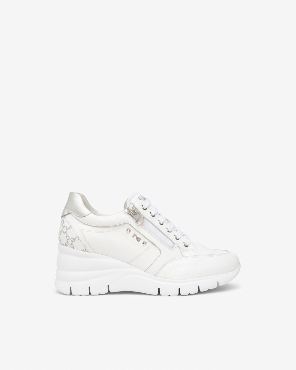 E615221D_707 Sneakers Donna in Pelle e Materiale Tecnico NeroGiardini