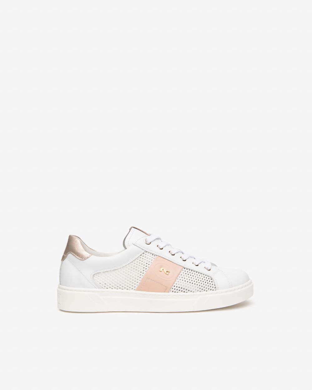 E615250D_707 Sneakers Donna in Pelle e Materiale Tecnico NeroGiardini