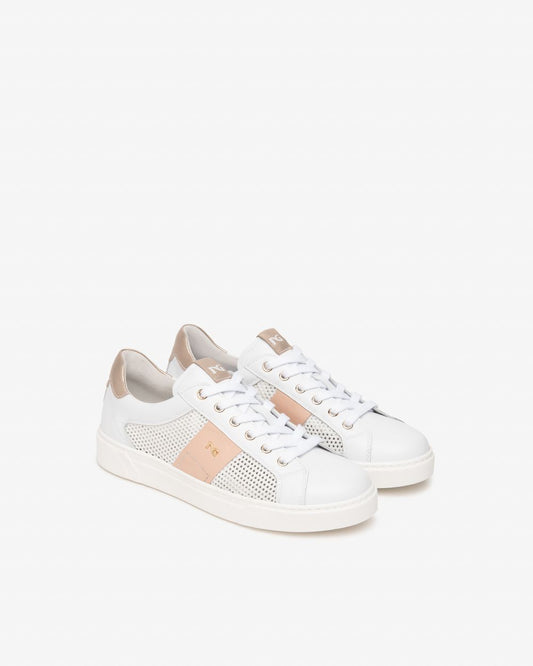 E615250D_707 Sneakers Donna in Pelle e Materiale Tecnico NeroGiardini